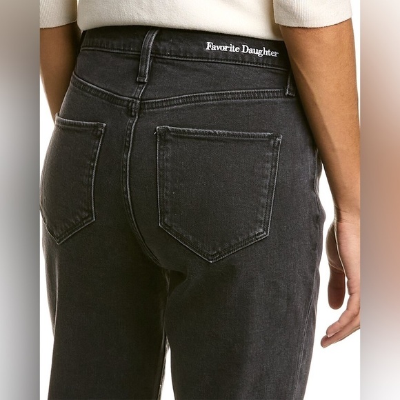 NWT Favorite Daughter The Evelyn High-Rise Storm Black Slim Straight Jeans 31 - Picture 2 of 15